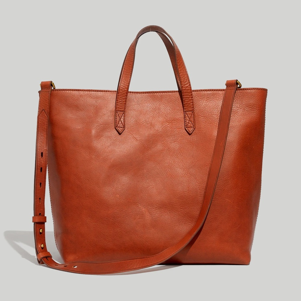 Madewell Leather Zip Top Transport Carryall Bag